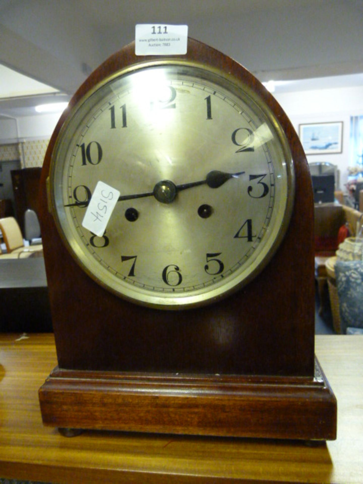 Mahogany Cased Mantel Clock