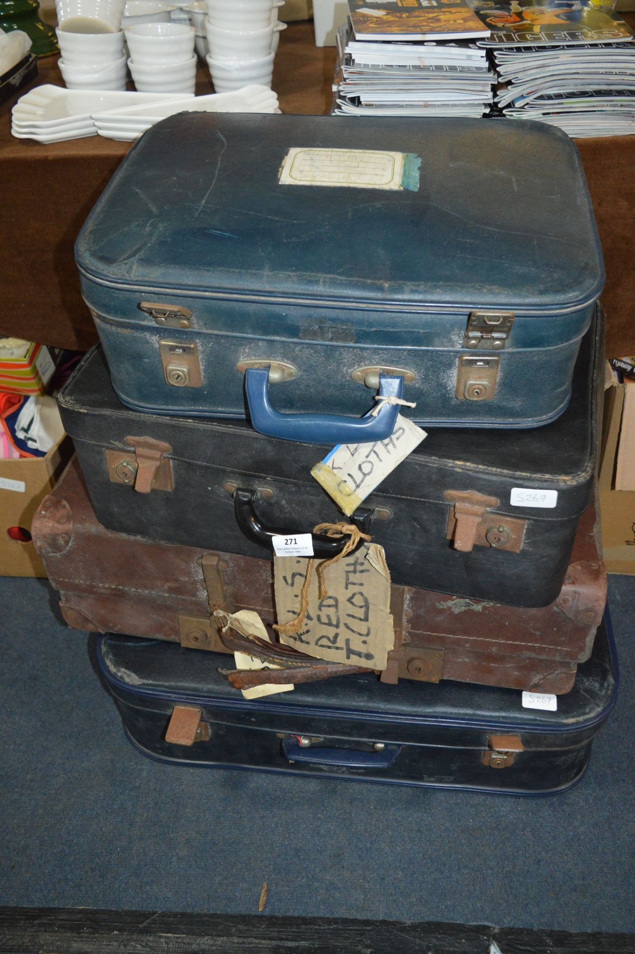 Three Vintage Suitcases