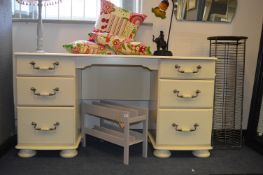 Cream Dressing Table with Porcelian Handles