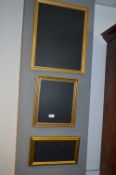 Three Gilt Framed Noteboards