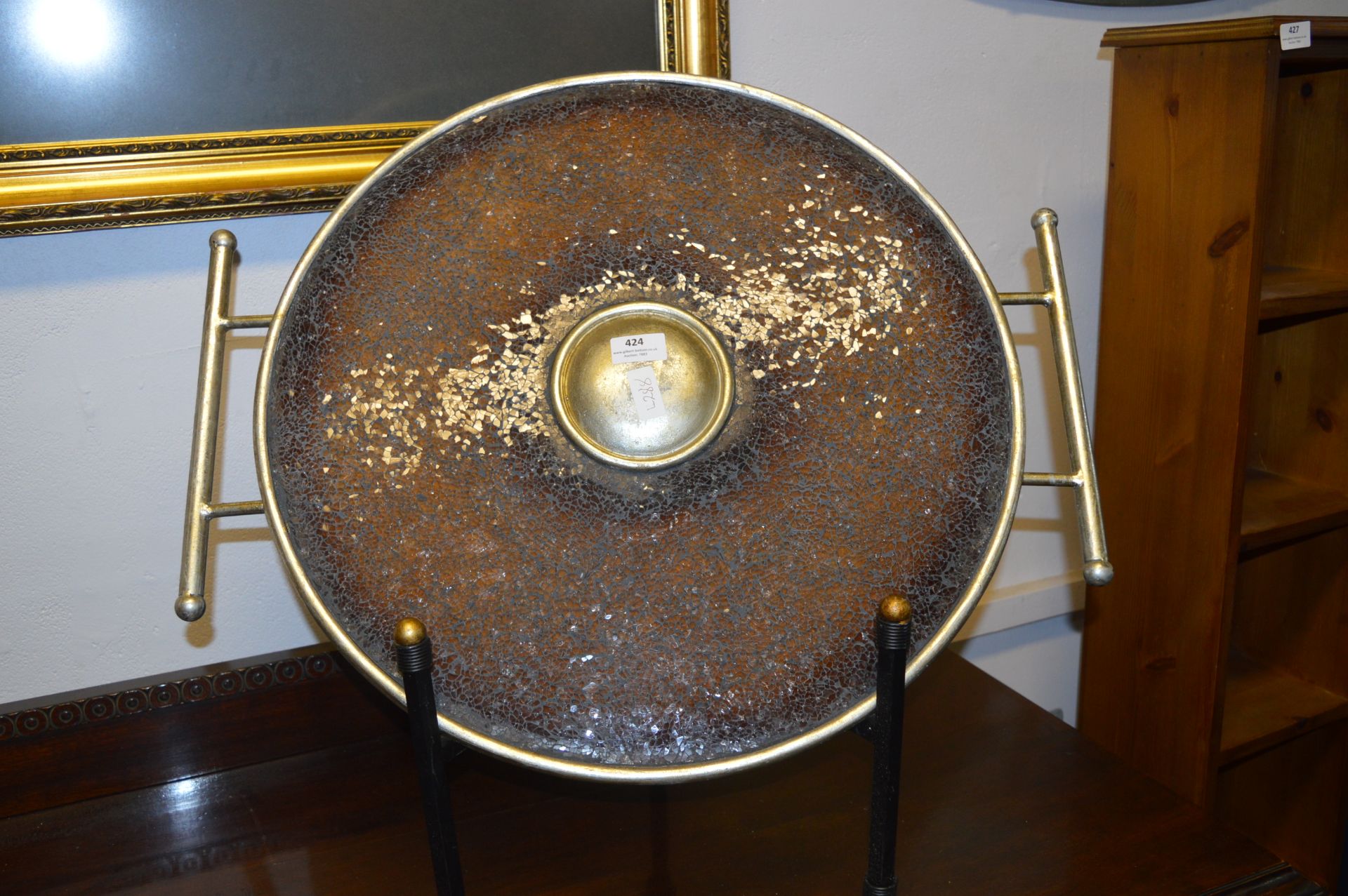 Large Ornamental Cambria Charger on Stand