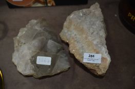 Two Large Mineral Rocks