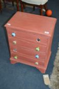 Small Painted Four Height Chest of Drawers