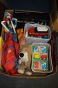 Box Containing Children's Toys; Wooden Blocks, Mar
