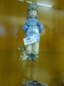 Nao Figurine - Young Girl with Backpack and Puppy