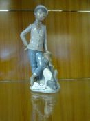 Nao Figurine - Young Boy with Dog