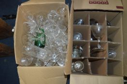 Two Boxes Containing Drinking Glassware