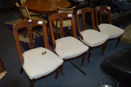 Set of Four Edwardian Bow Back Dining Chairs with