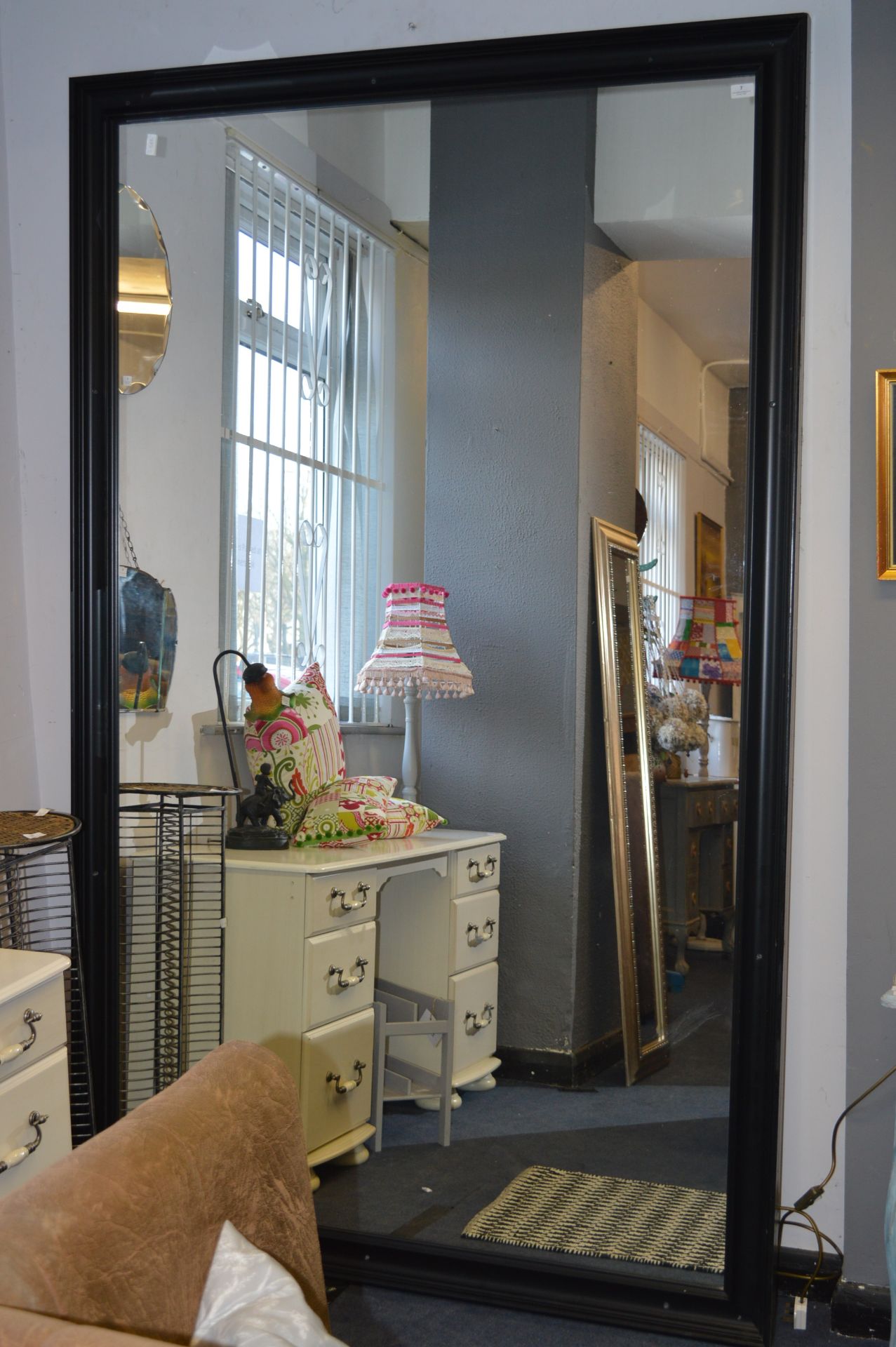 Large 7ftx5ft Mirror in Ebonised Frame