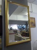 Gilt Framed Beveled Edge Mirror 26x37