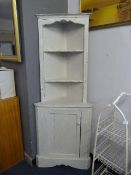 Shabby Chic Style Painted Corner Cabinet