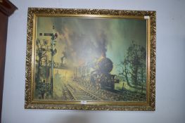 Gilt Framed Print - Steam Train by Barry A.F. Clar