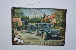 *Small Printed Metal Sign - Land Rover Defender 110