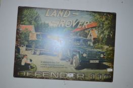 *Large Printed Metal Sign - Land Rover Defender 110