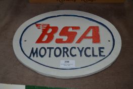 *Cast Metal Sign - BSA Motorcycles