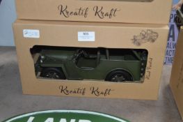 *Painted Tin Plated Model Jeep