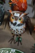 *Painted Tin Garden Decoration - Owl