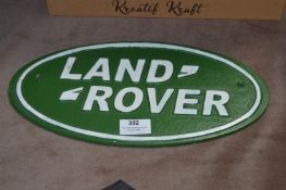 *Cast Metal Sign - Land Rover