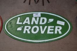 *Cast Metal Sign - Land Rover