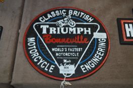 *Cast Metal Sign - Triumph Bonneville Motorcycle