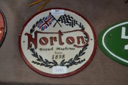 *Cast Metal Sign - Norton British Machines Since 1898