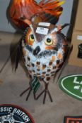 *Painted Tin Garden Decoration - Owl