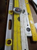 Five Spirit Levels and a Rabone 66ft Tape Measure