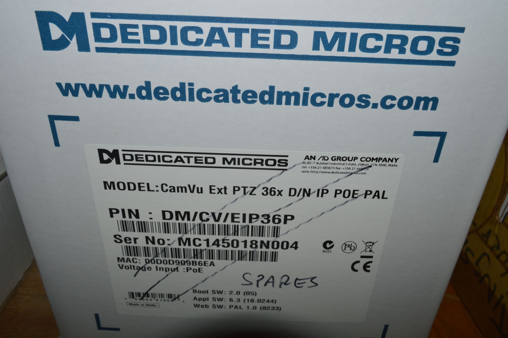 *Dedicated Micros Camvu Dome Camera EXTPTZ 36xDN