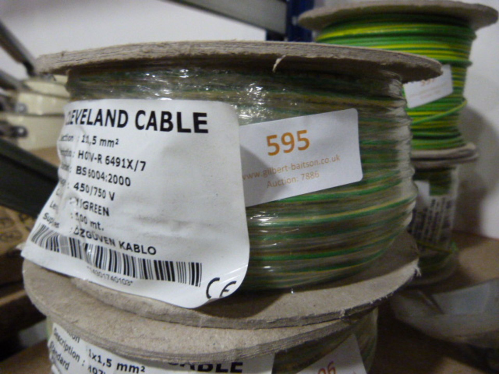 *100M Roll of Green and Yellow Wire H07V-R(6491X)7