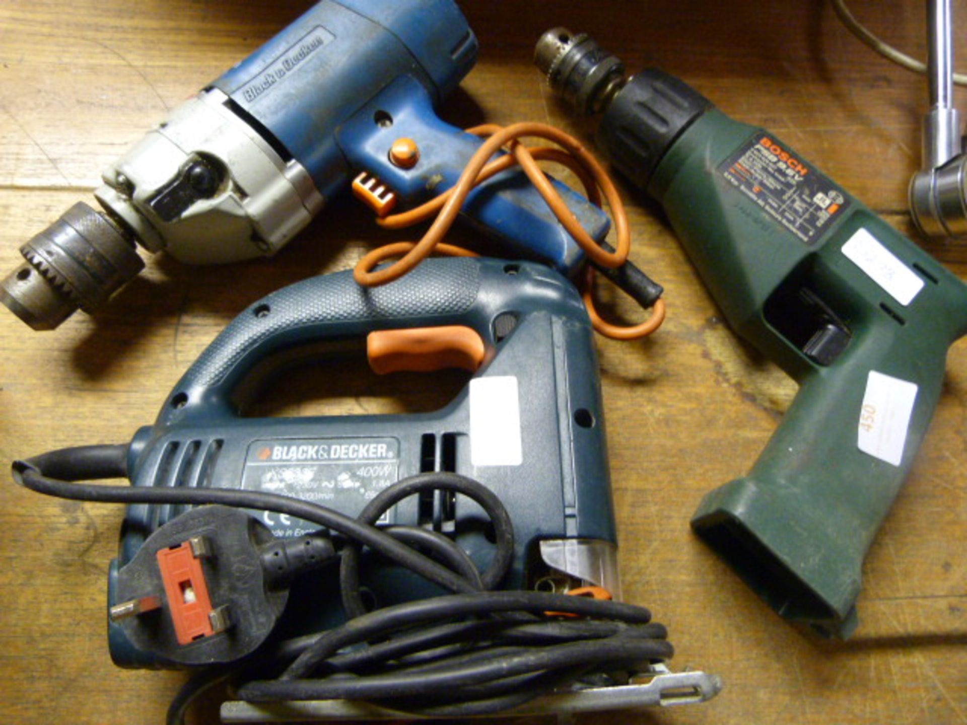 Black & Decker Jigsaw, Drill and a Bosch Cordless