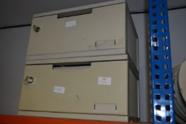 Two Plastic Document Drawers with Keys