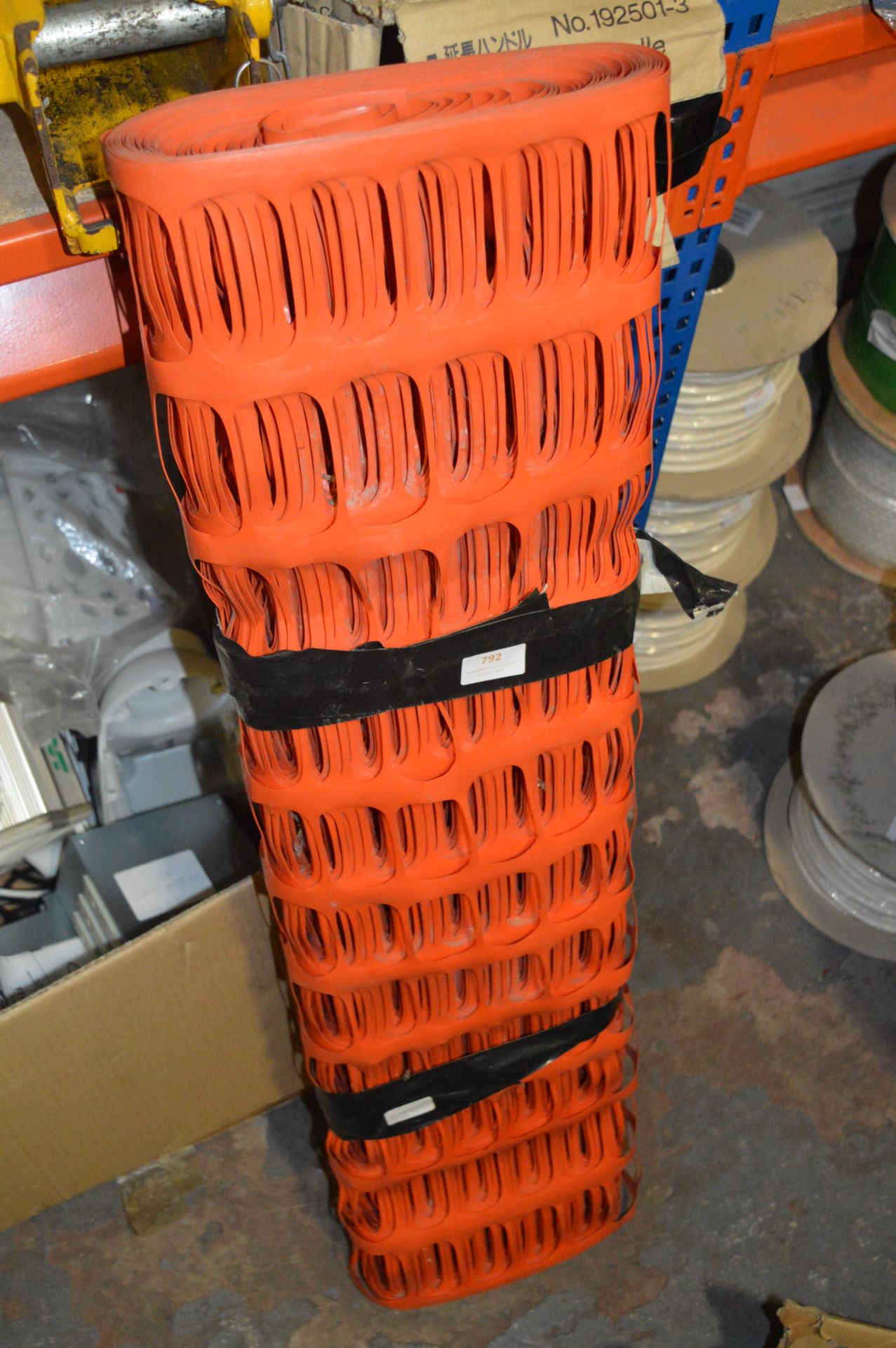 Roll of Orange Plastic Barrier Mesh