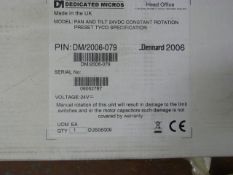 *Dedicated Micro Pan & Tilt Head - 24VDC Constant Rotation Tyco Specification