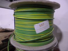 *100M Roll of Green and Yellow Wire - Partially Us