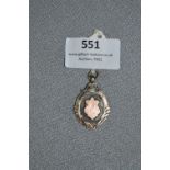 Silver & Gold Fob Pendent - Approx 5.8g