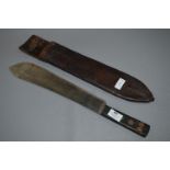 WWII Leather Cased Military Machete - Stamped Tind