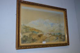 Victorian Gilt Framed Watercolour - Country Scene