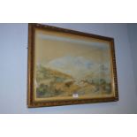 Victorian Gilt Framed Watercolour - Country Scene