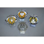 Four Chrome AA Grill Badges