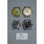 Four Wristwatch Cases