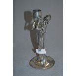 WMF Art Nouveau Table Lamp Base in the Form of a L