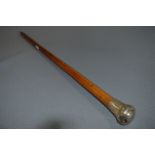 Silver Knob Topped Walking Cane