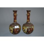 Pair of Japanese Clossione Vases