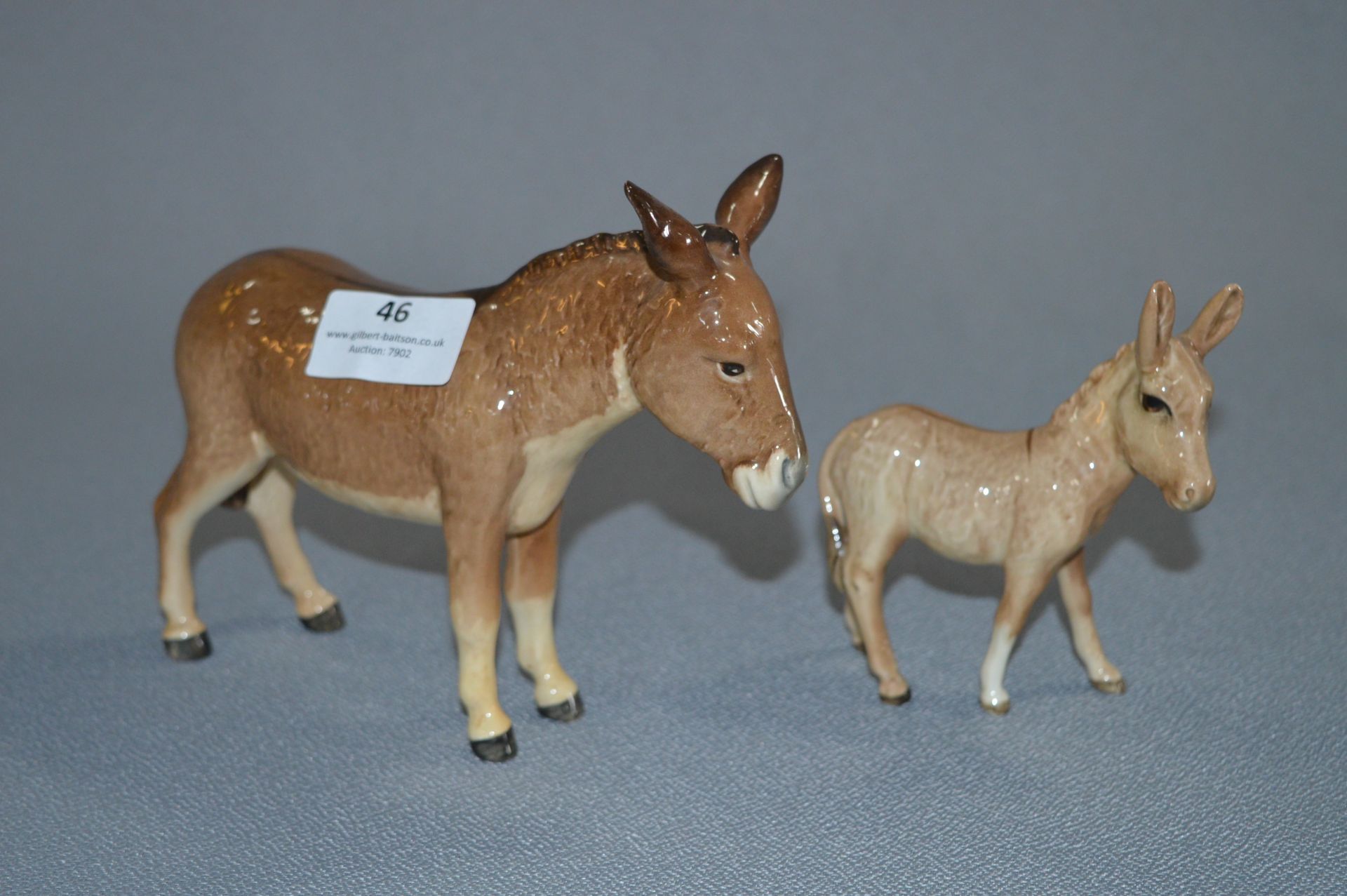 Two Beswick Figurines - Donkey and Foal