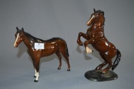 Two Beswick Figurine - Brown Horses