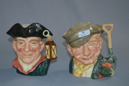 Two Large Royal Doulton Toby Jugs - The Gardener a
