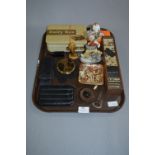 Tray Lot of Collectables; Dominoes, Ornaments, Cig