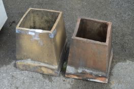 Pair of Small Square Chimney Pots