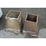 Pair of Small Square Chimney Pots