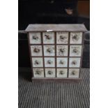 Pine Sixteen Drawer Cabinet